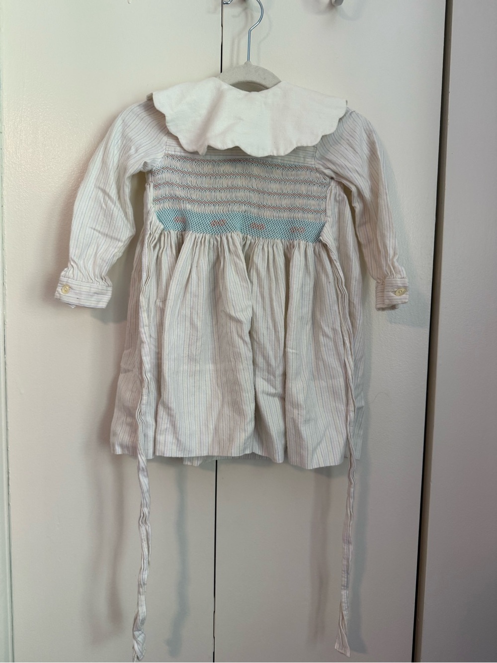 Vintage Mini Minus Smocked Collared Dress